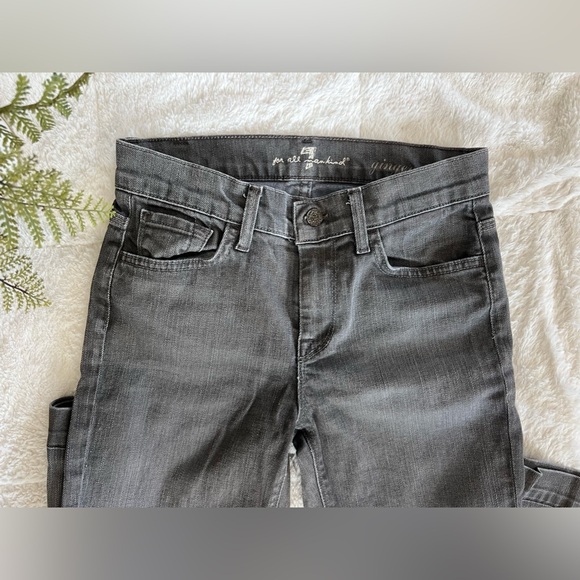 7 For All Mankind Ginger Wide-Leg Flare Jeans - Grey - Picture 4 of 13